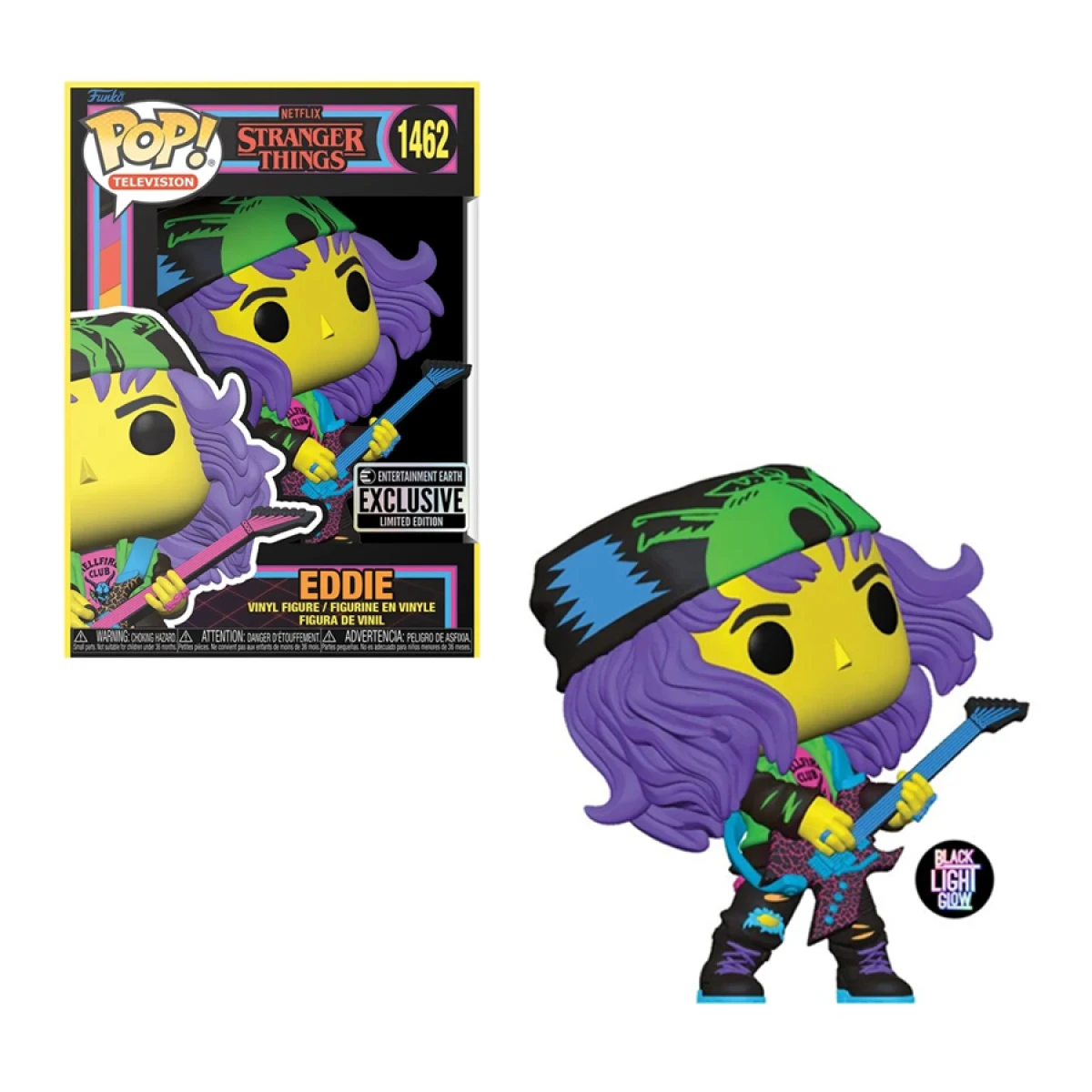 Hunter Eddie With Guitar (Black Light) • Stranger Things [Exclusivo] - 1462 