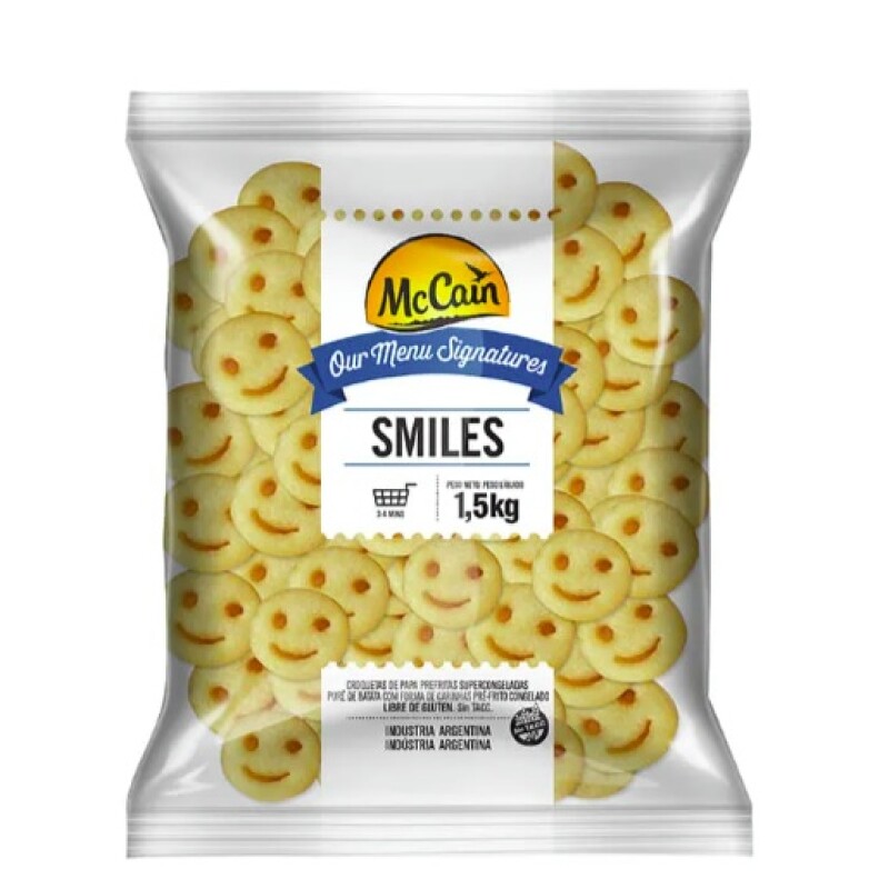 2X1!! PAPAS SMILES MCCAIN 1,5KG LLEVATE 2 PAQUETES (3KG) POR $469 2X1!! PAPAS SMILES MCCAIN 1,5KG LLEVATE 2 PAQUETES (3KG) POR $469