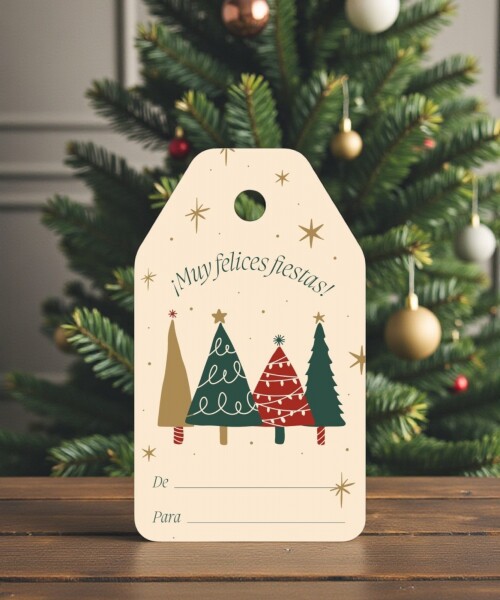 Tag colgante navidad 5x8,5 cm DISEÑO 24