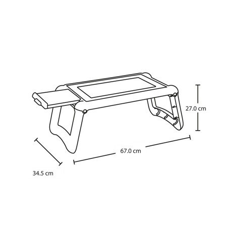 Mesa personal plegable portátil Rimax ideal desayuno/trabajo Wengué