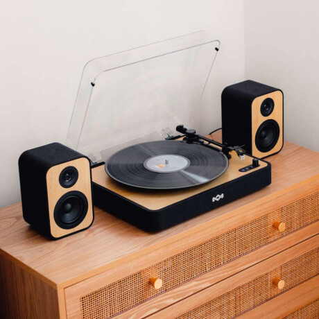 Tocadiscos y Altavoces Revolution Negro