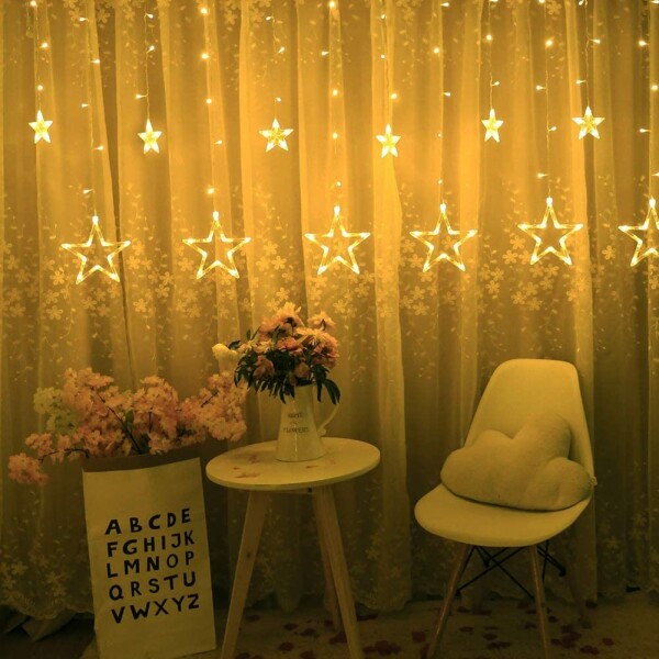 Cortina De Estrellas Con Control Remoto Luces Led Decoración Cortina De Estrellas Con Control Remoto Luces Led Decoración