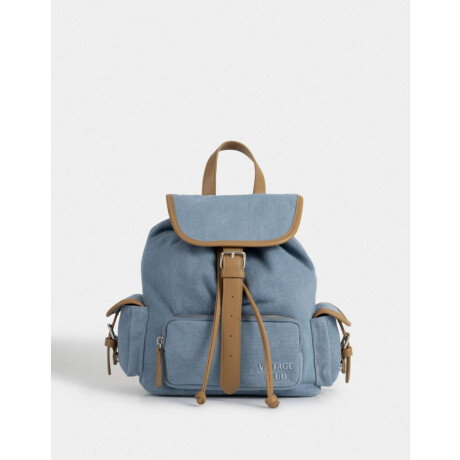 Mochila Denim Back To School Azul Celeste