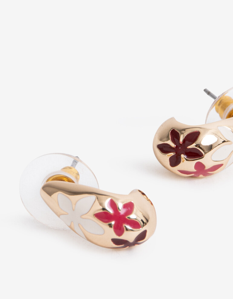 Aros Pasantes Metal Aros Pasantes Bañados En Oro - Dorado