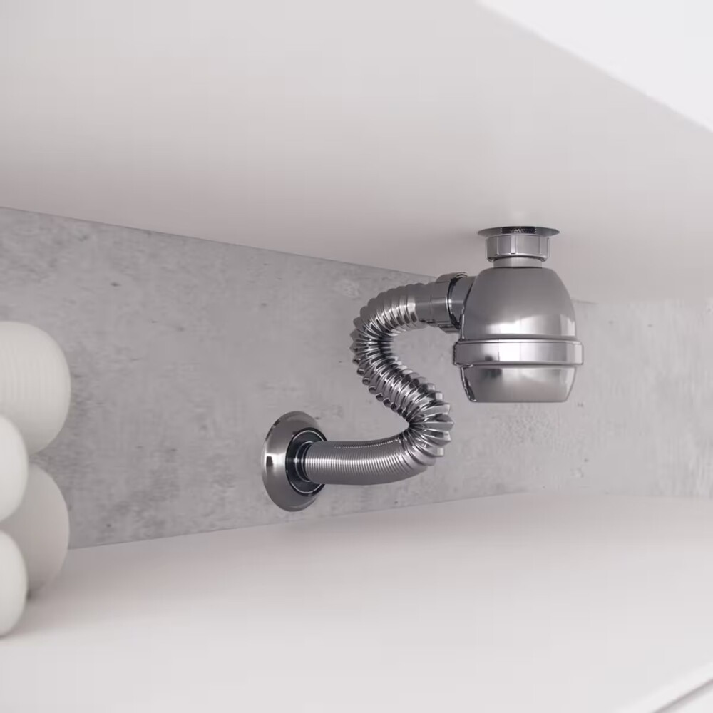 Sifón cromado botella plástico universal Blukit Sifón Cromado Botella Plástico Universal Blukit