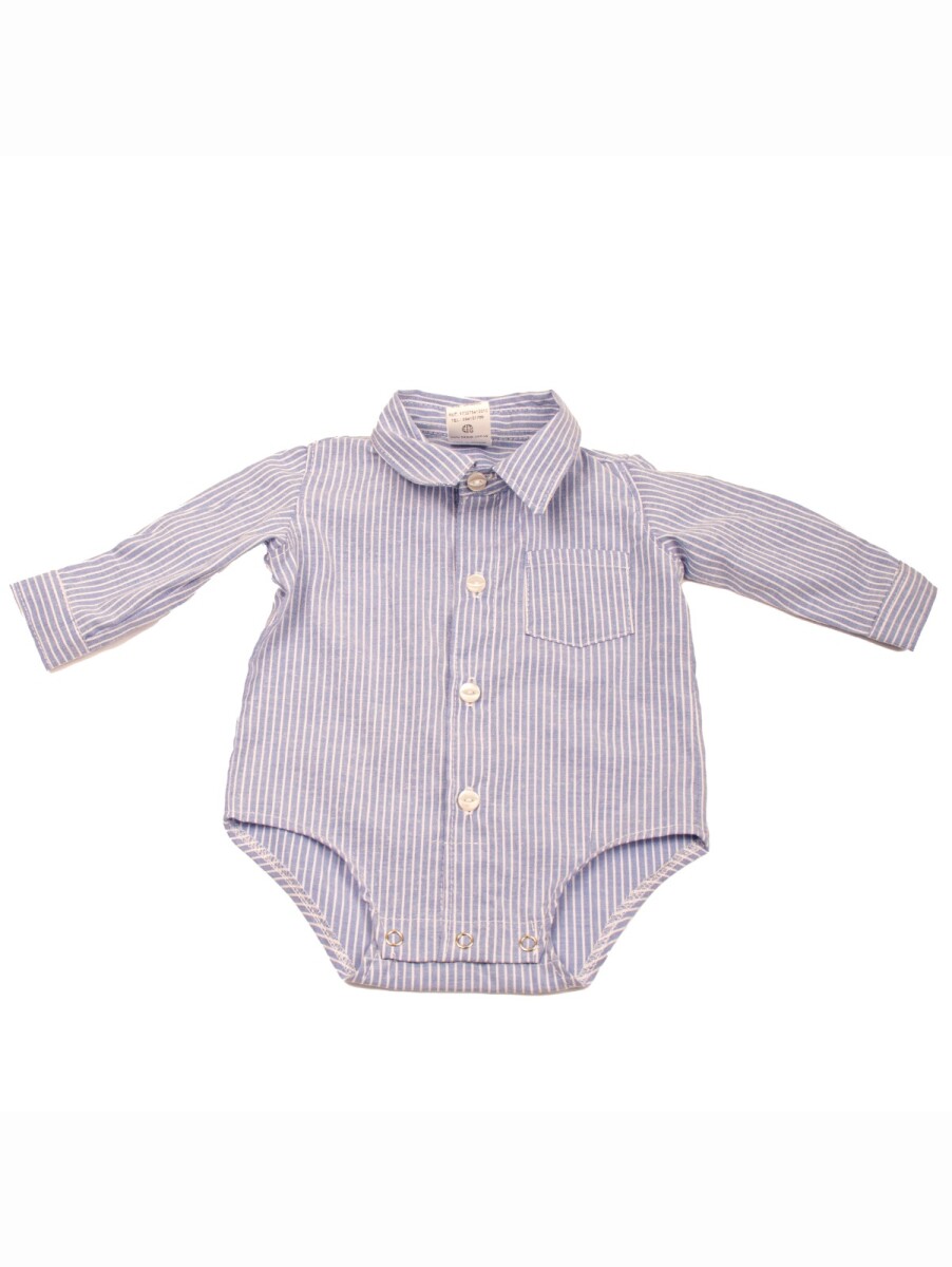 Camisa Body - Rayas celeste 