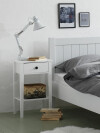 Mesa de luz NORDBY 1 cajón 1 estante blanco Mesa de luz NORDBY 1 cajón 1 estante blanco