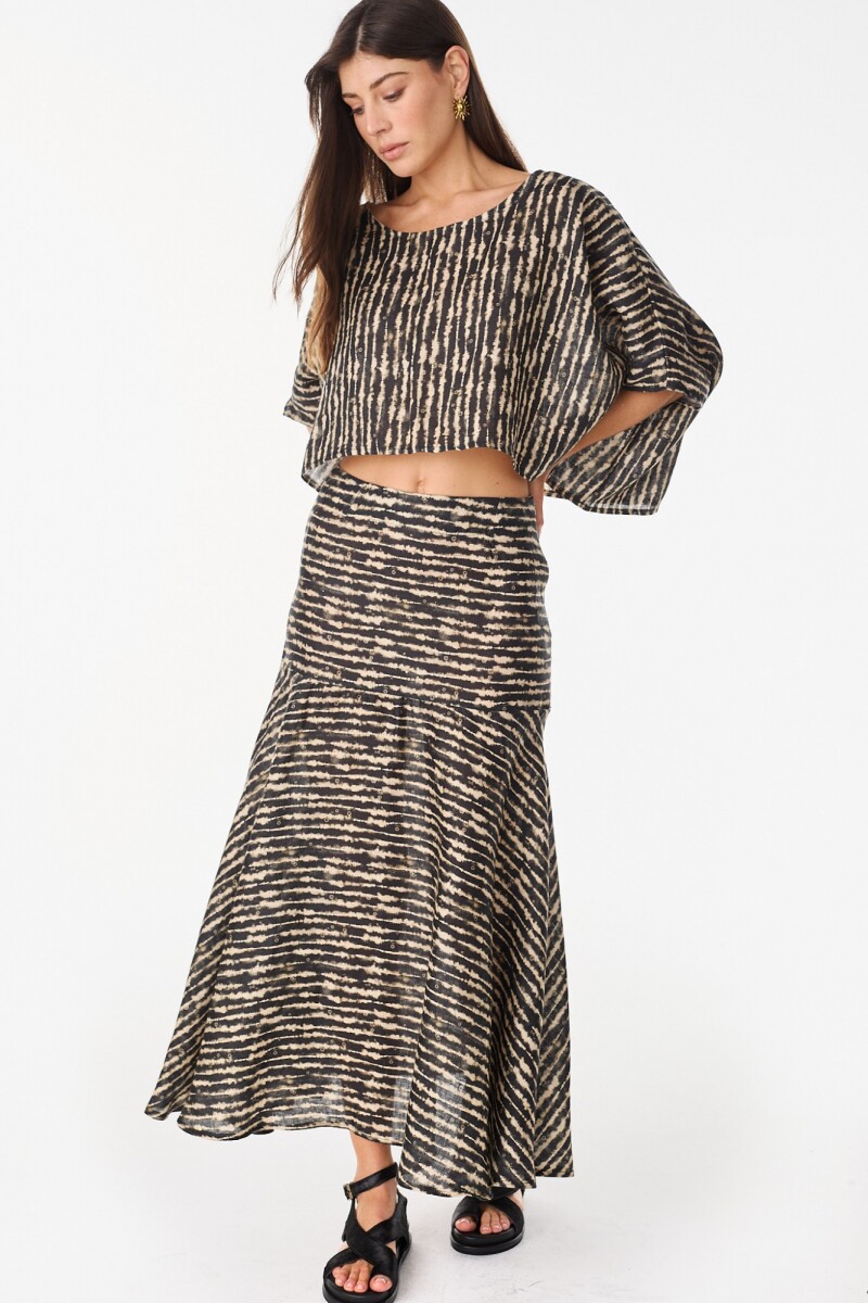 Blusa Beach Estampa Negro