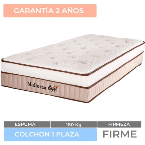 Colchón MALLORCA 1 Plaza - Espuma Anti Gravity - 88x188x25 cm | Soporta hasta 180 Kg Colchón MALLORCA 1 Plaza - Espuma Anti Gravity - 88x188x25 cm | Soporta hasta 180 Kg