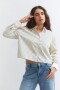 Camisa crop top bicolor AMARILLO