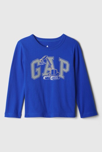 Remera Gráfico Manga Larga Toddler Niño Bente Blue