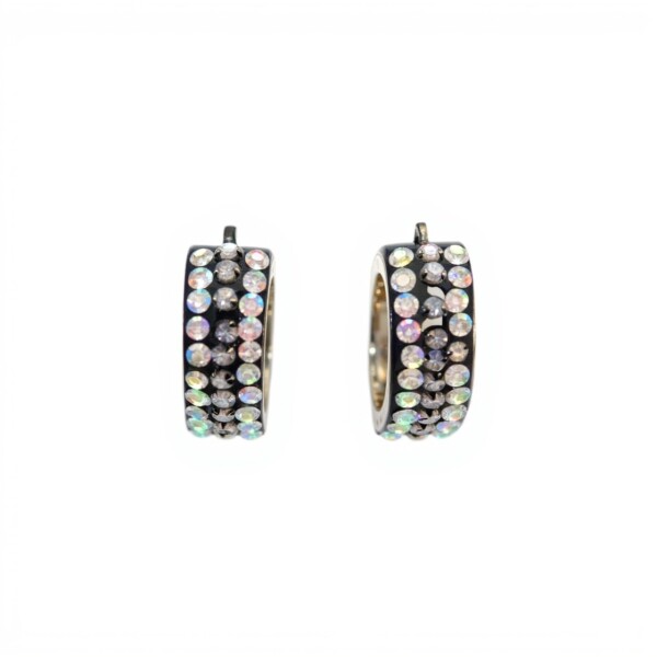 Caravanas Aros con cristal-Plata 925-Con Cristal-CA3014 conpiedra