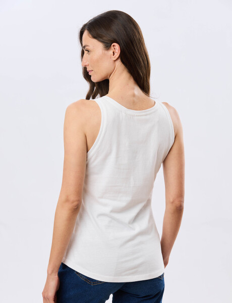 MUSCULOSA BÁSICA DE ALGODÓN Blanco