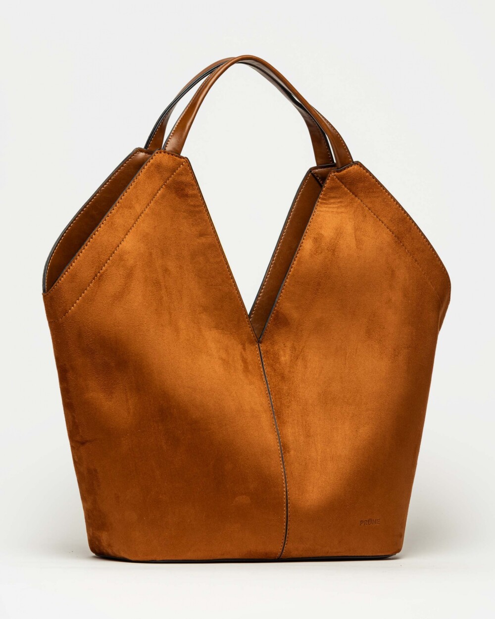 Bolso Josephine en efecto gamuza Tabaco