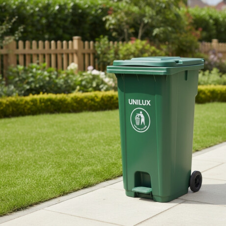 CONTENEDOR DE BASURA CON RUEDAS 240 LITROS Contenedor de Basura con Ruedas 240 Litros Verde