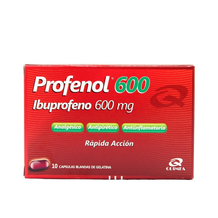 PROFENOL 600 MG. CJ X 10 CÁPS. BLANDAS única