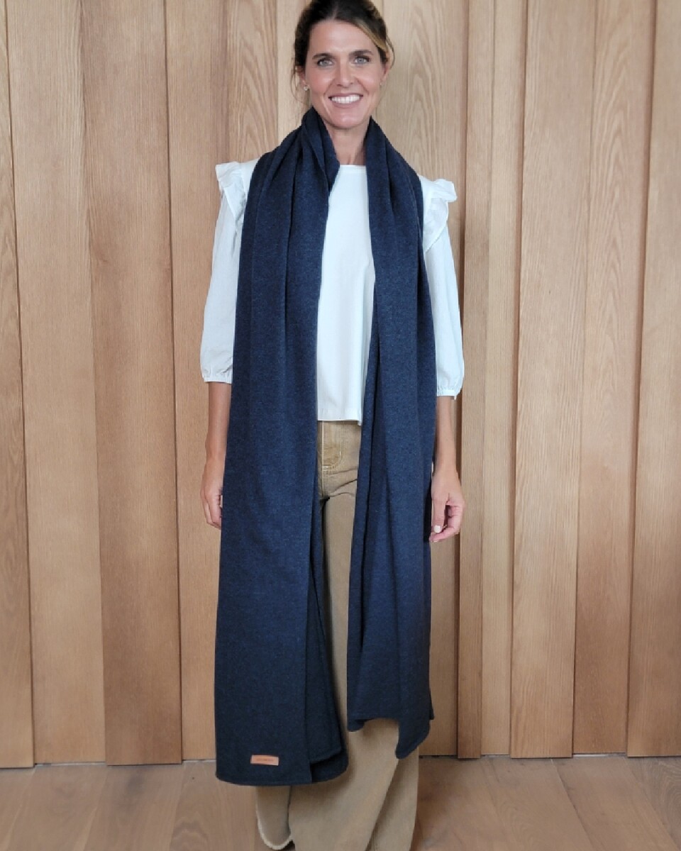 Bufandón Burdeos - Azul 