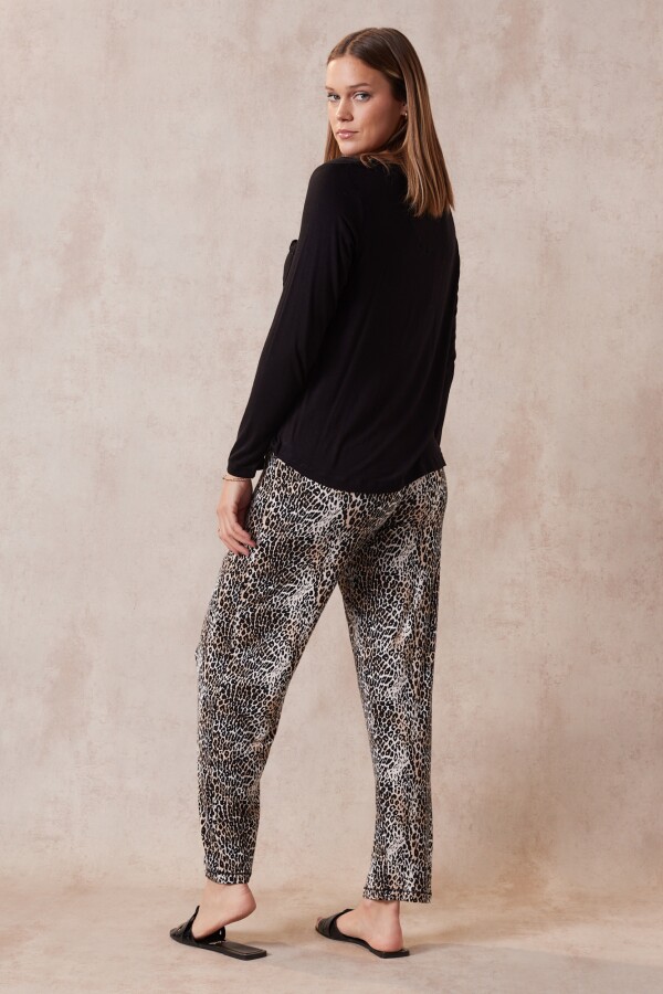 Pijama Con Pantalón NEGRO/MULTI