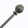 VARA METAL PLATA P/CORTINA 122-218CM Unica