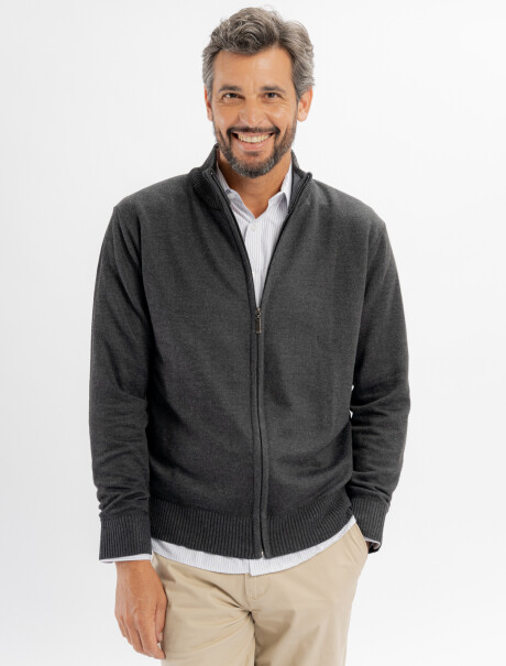 Campera tejida grafito