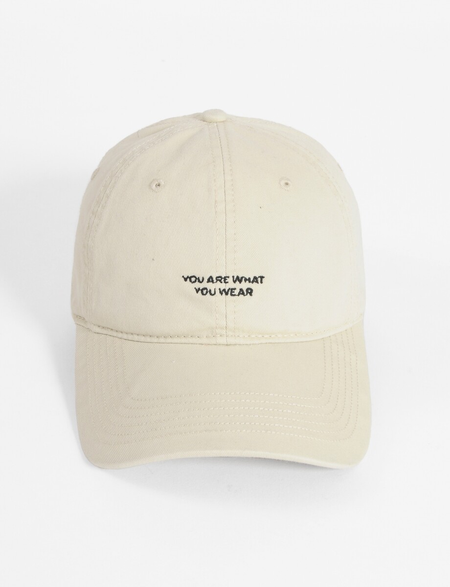 Cap you are what you wear - beige 