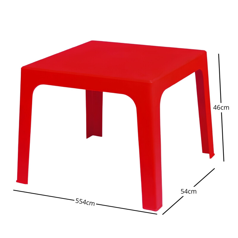 Mesa infantil 54x54x46 cm ROJO