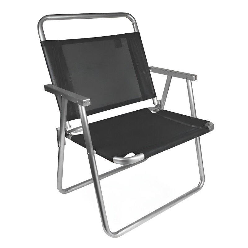 Silla Alta Aluminio Playa Extra Reforzada Hasta 140 Kg. Mor Color Negro Silla Alta Aluminio Playa Extra Reforzada Hasta 140 Kg. Mor Color Negro