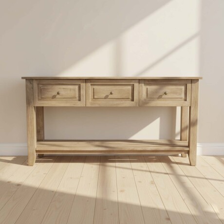 CONSOLA MADERA-DE-MANGO NATURAL-BEIGE LINO NATURAL