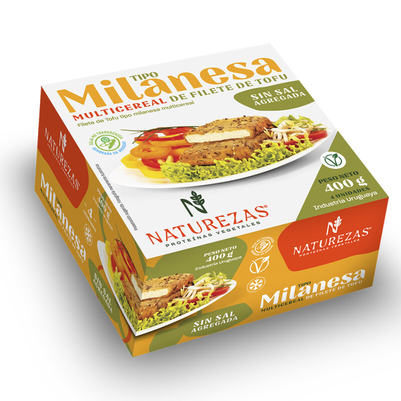 Milanesa multicereal tofu sin sal Naturezas - 4 uds. - 400 gr Milanesa multicereal tofu sin sal Naturezas - 4 uds. - 400 gr