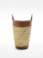 Bolso Tote De Rafia Con Asa Bandolera M camel