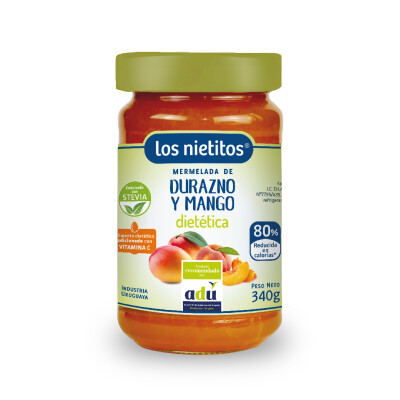 Mermelada De Durazno Y Mango Sin Azúcar Los Nietitos 340g Merm Dur Mango Los Nietitos