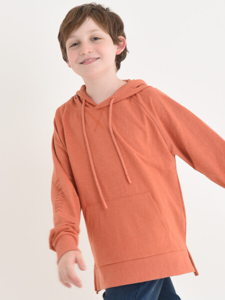 Hoodie deportivo estampado Terracota