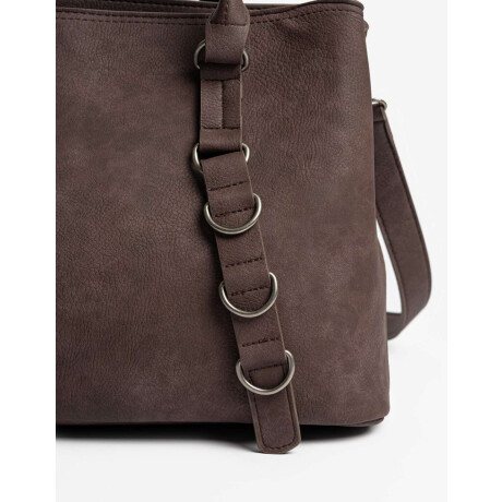 Cartera City Chocolate Arandelas Marron Chocolate