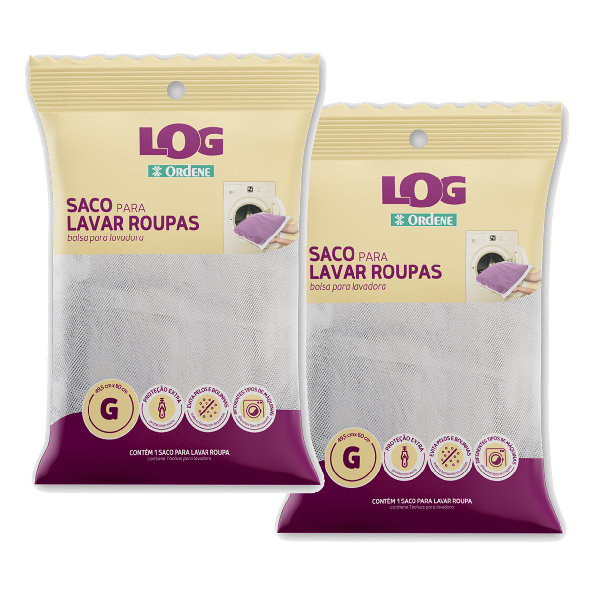 Set x2 Bolsa para lavadora G - BLANCO 