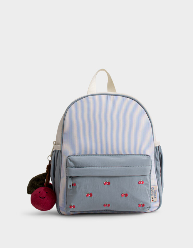Mochilas y Carteras Infantiles Mochila Infantil Cerezas - Estampado Rayas