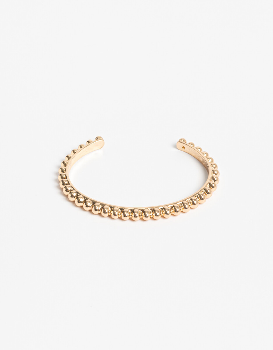 Pulsera Rígida Metálica Bañada En Oro 