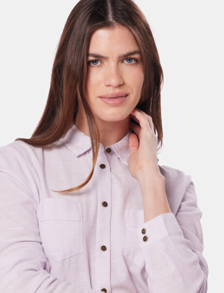 CAMISA DE LINO Lila