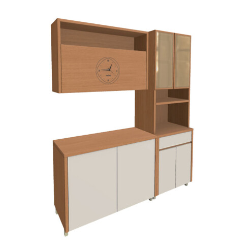 JUEGO MODULAR PARA COCINA INCLUYE AEREO BAJO MESADA Y TORRE GAMAS DE BEIGE
