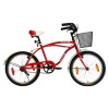 Bicicleta Baccio Ipanema Rodado 20 De Paseo Con Canasto Y Accesorios ROJA