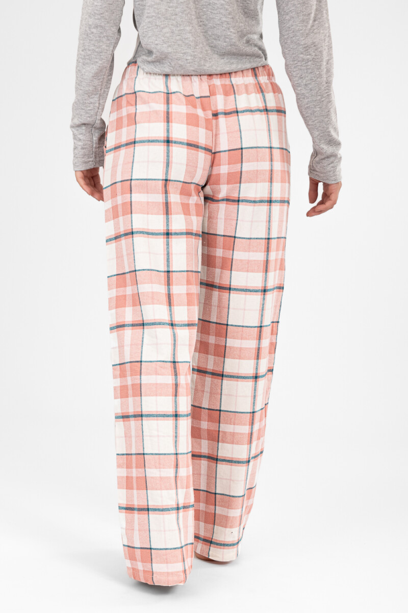 Pantalon mujer franela Rosado