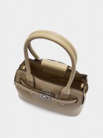 Bolso Tote Con Cinturón crudo