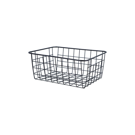 Canasto Cesto Organizador Metal Cocina Baño Oficina Negro