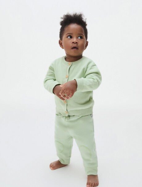 CAMPERA INFANTIL DE BOTONES VERDE