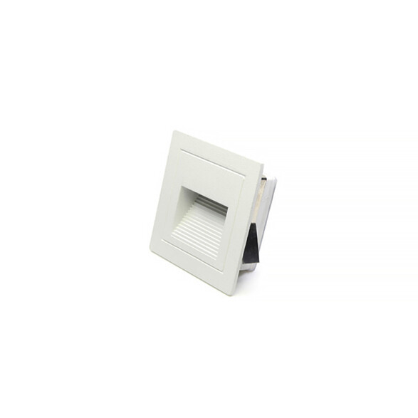 Emb. pared blanco 3W cálida IP65 220v ac 210lm 90° ZU0292