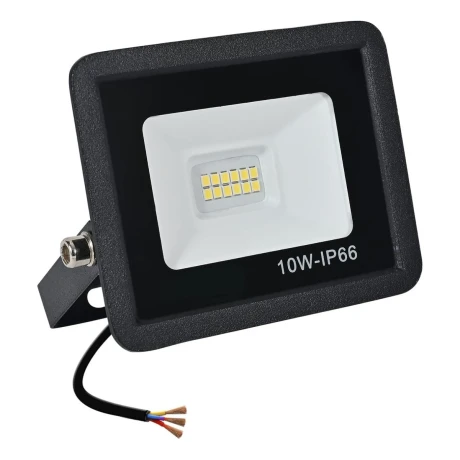 Reflector Foco Led 10w Luz Fria Exterior Ip66 Negro