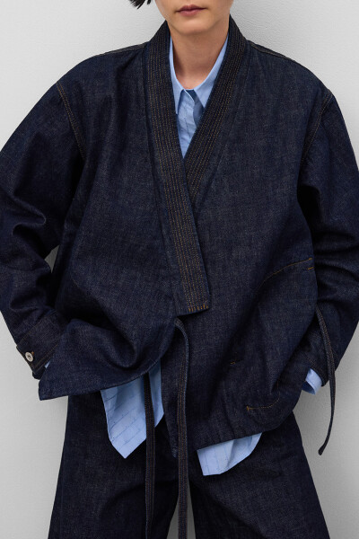 CHAQUETA KIMONO Azul