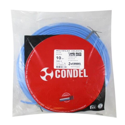 CABLE MULTIFILAR 10,00MM2 CELESTE CONDEL CABLE MULTIFILAR 10,00MM2 CELESTE CONDEL