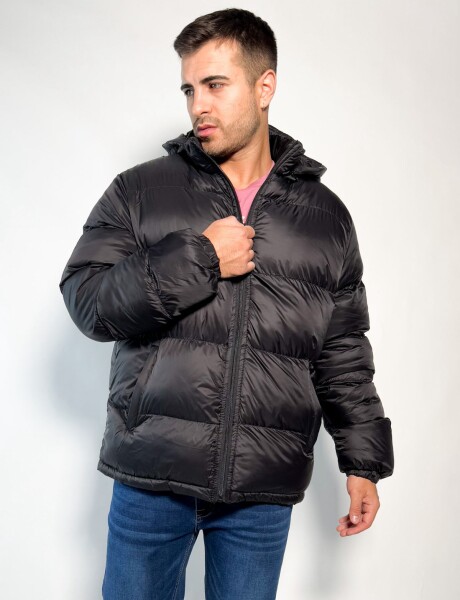 Campera de nylon oversize Taka Negro