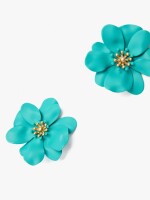 Pendientes Maxi Flor Mate azul