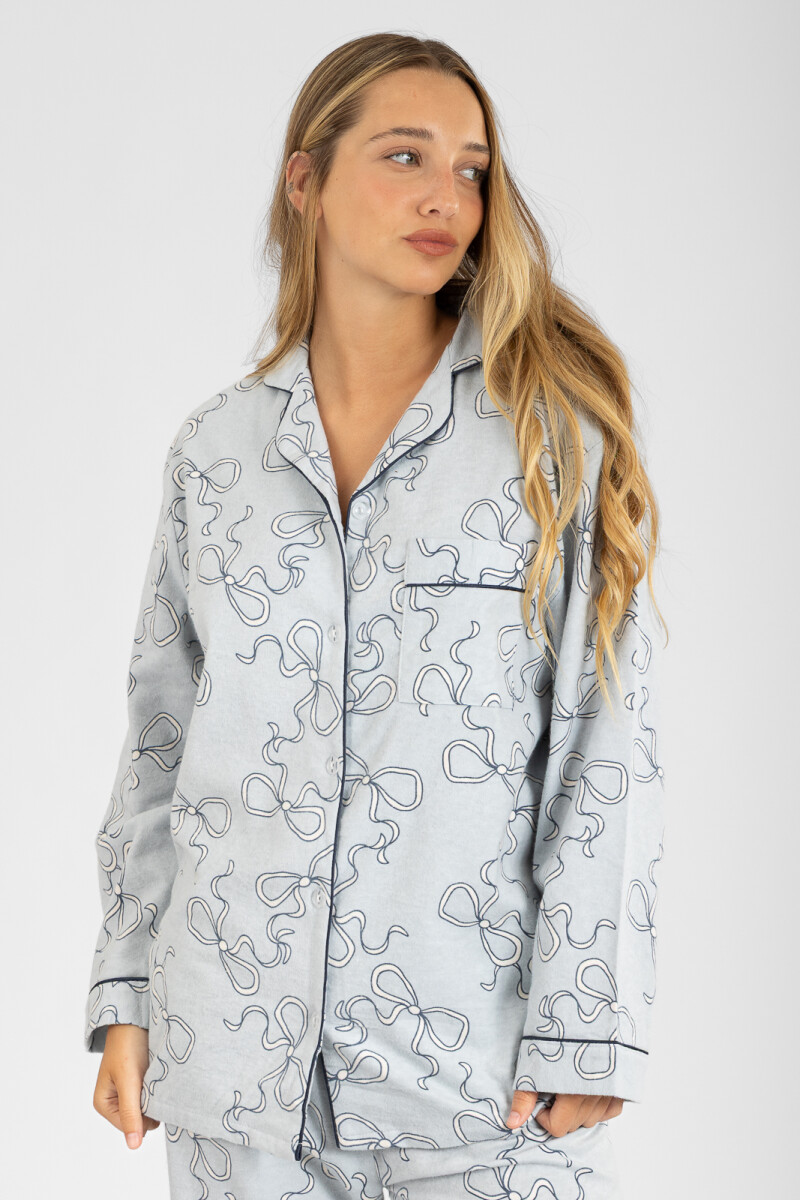 Pijama franela Celeste antique